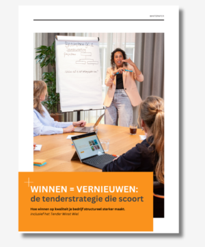 Whitepaper Winnen = Vernieuwen: de tenderstrategie die scoort Winnen = Vernieuwen: de tenderstrategie die scoort, met het Tender Winst Wiel en zes spaken.