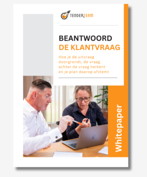 Whitepaper Beantwoord de klantvraag De klantvraag beantwoorden in aanbestedingen: de uitvraag doorgronden en de vraag achter de vraag herkennen.