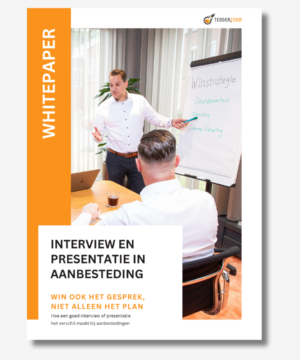 Whitepaper Interview en presentatie in aanbesteding Het aanbestedingsinterview winnen: inhoudelijk scherp en overtuigend gebracht, voorbereid met dry-runs.